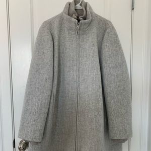 NWT J.Crew Lodge Coat Stadium Cloth Wool Grey 24